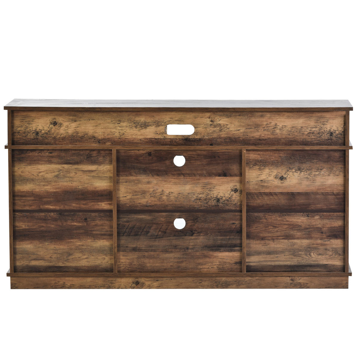 TV-SCHRANK aus Spanplatte 148x40x78 cm Braun mit Schiebetüren und verstellbaren Regalen - Rotbraun, Holzwerkstoff (148/78/40cm) - IVMEU