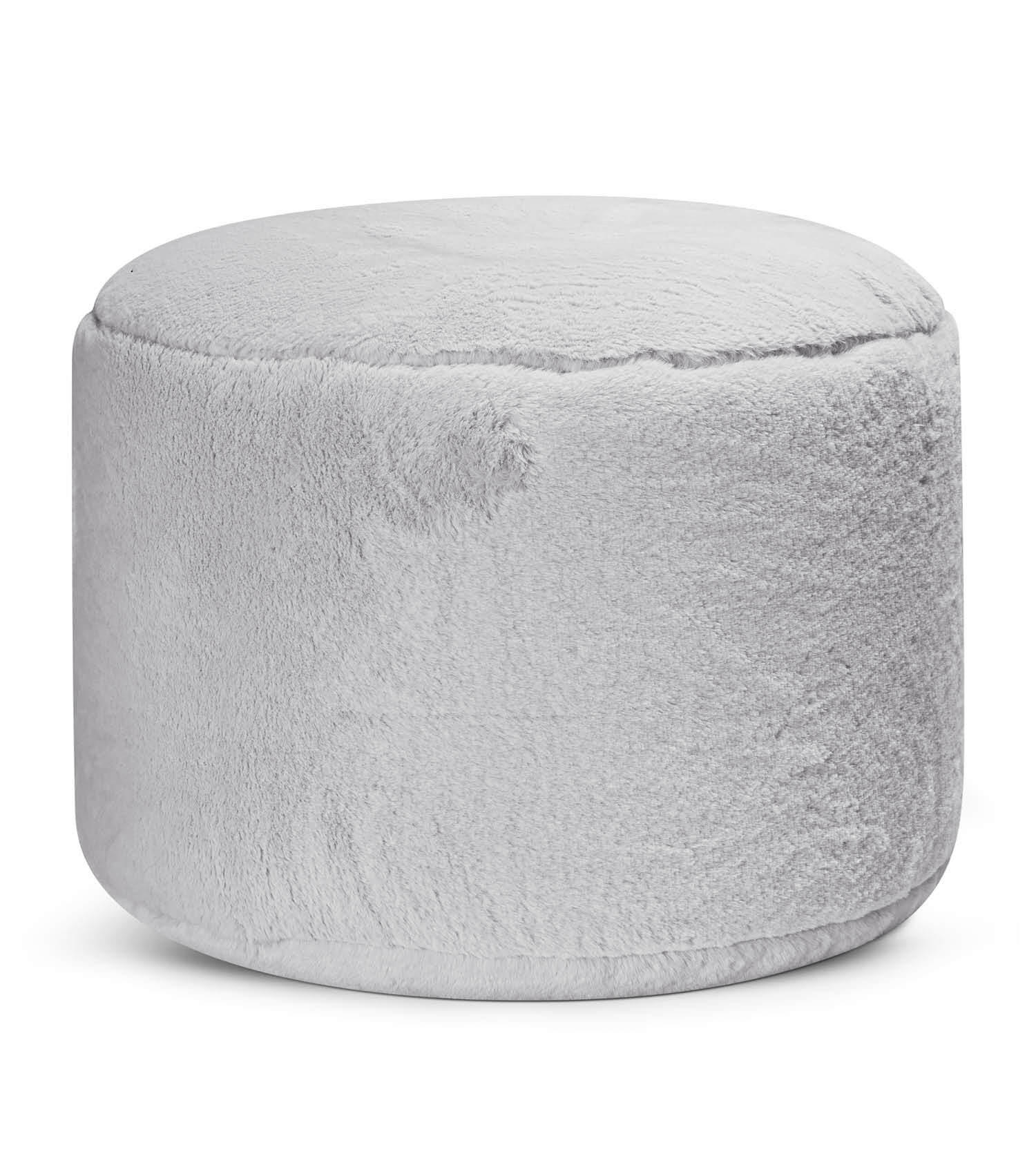 POUF Kunstfell Der Flauschige - Grau, Textil (60/40/60cm) - Mokebo