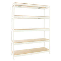 SCHWERLASTREGAL Wood Beast Five HxBxT 200 x 240 x 60 cm Fachlast 400 kg Weiß - Weiß, Metall (240/200/60cm) - PROREGAL