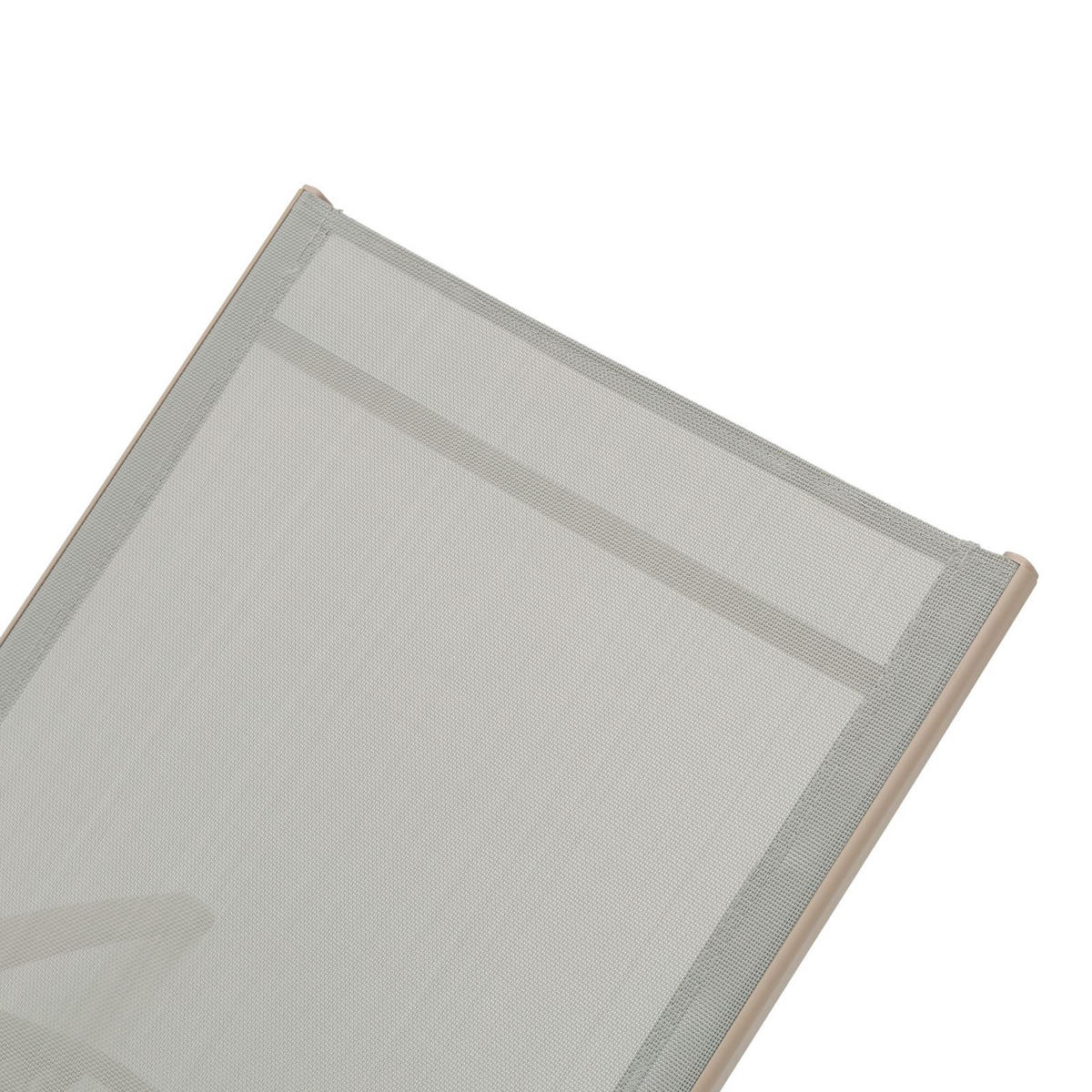 GARTENLIEGE RELAX grau, champagne - Grau, Textil/Metall (179/88/64cm) - IDIMEX