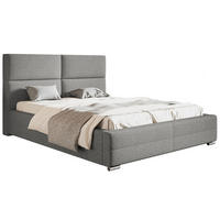 BETT Grau BEN 3 Gepolstert Stoff Plecionka 140x200 cm - Grau, Textil (140/200cm) - Sepro Meble