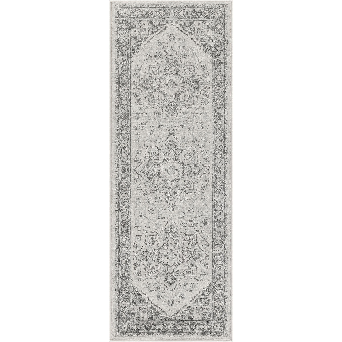 VINTAGE-TEPPICH 80/220 cm Grau - Grau, Naturmaterialien/Textil (80/220cm) - LIVABLISS
