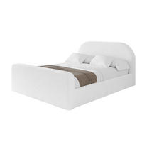 POLSTERBETT mit Bettkasten, Fußteil und Lattenrost, Boxbett mit Matratze H3/H4 - TIVON-Z 200x200 Weiß - Weiß, Holzwerkstoff/Textil (200/200cm) - ALTDECOR