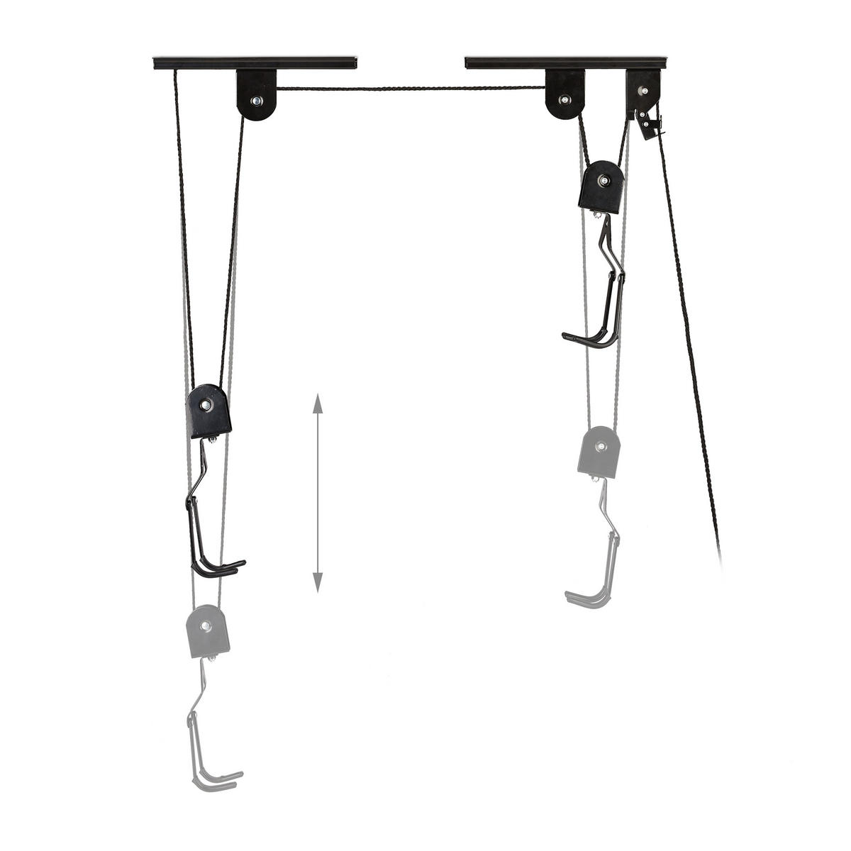 FAHRRADLIFT - Schwarz, Kunststoff/Metall (25/7.5/9cm) - Relaxdays