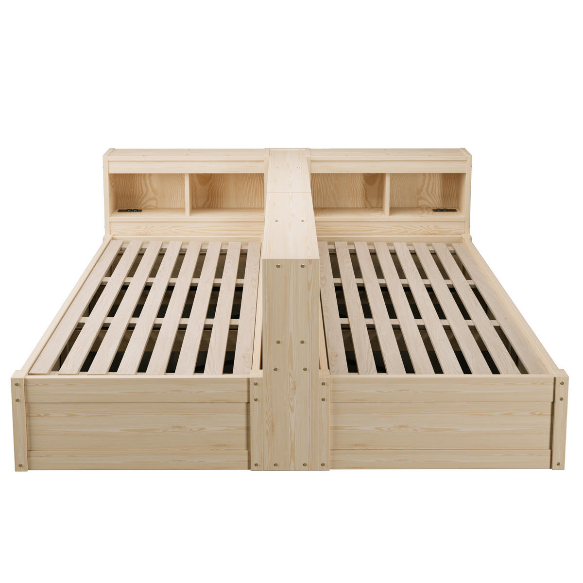 STAURAUMBETT 90/180/200 cm DE-32622 mit LED Holzfarbe - Naturfarben, Holzwerkstoff (90/200cm) - ComfortXL