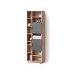 BADSCHRANK Eisak Goldkraft Eiche 60 x 190 cm - Eiche Wotan/Braun, Holzwerkstoff (60/190/30cm) - Livinity®