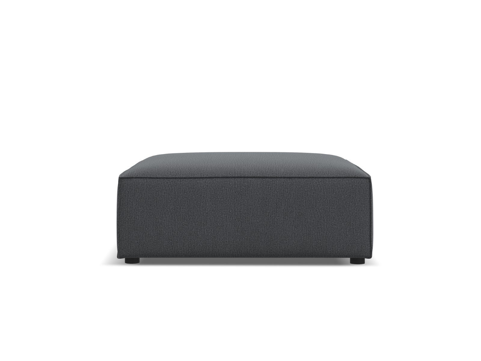 POUF Jodie aus strukturiertem Stoff dunkelgrau - Dunkelgrau, Textil (80/40/102cm) - Micadoni
