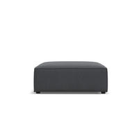 POUF Jodie aus strukturiertem Stoff dunkelgrau - Dunkelgrau, Textil (80/40/102cm) - Micadoni