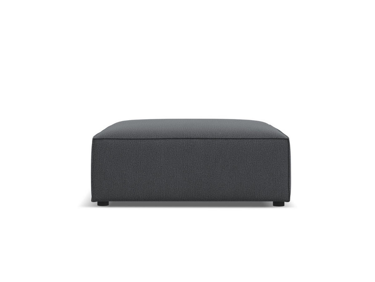POUF Jodie aus strukturiertem Stoff dunkelgrau - Dunkelgrau, Textil (80/40/102cm) - Micadoni