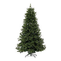 KUNST-WEIHNACHTSBAUM - Dunkelgrün, Kunststoff/Metall (210/210cm) - Relaxdays