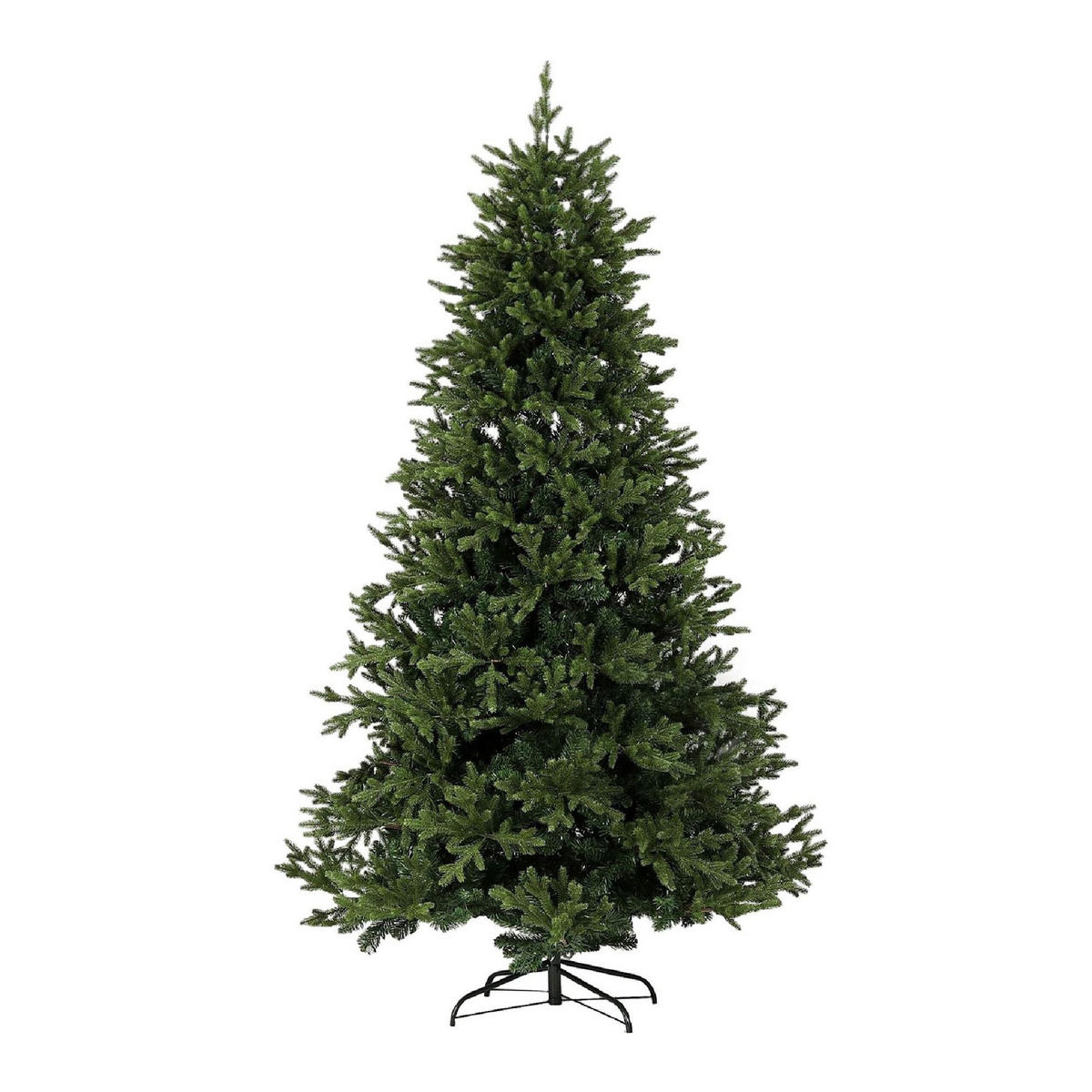KUNST-WEIHNACHTSBAUM - Dunkelgrün, Kunststoff/Metall (210/210cm) - Relaxdays
