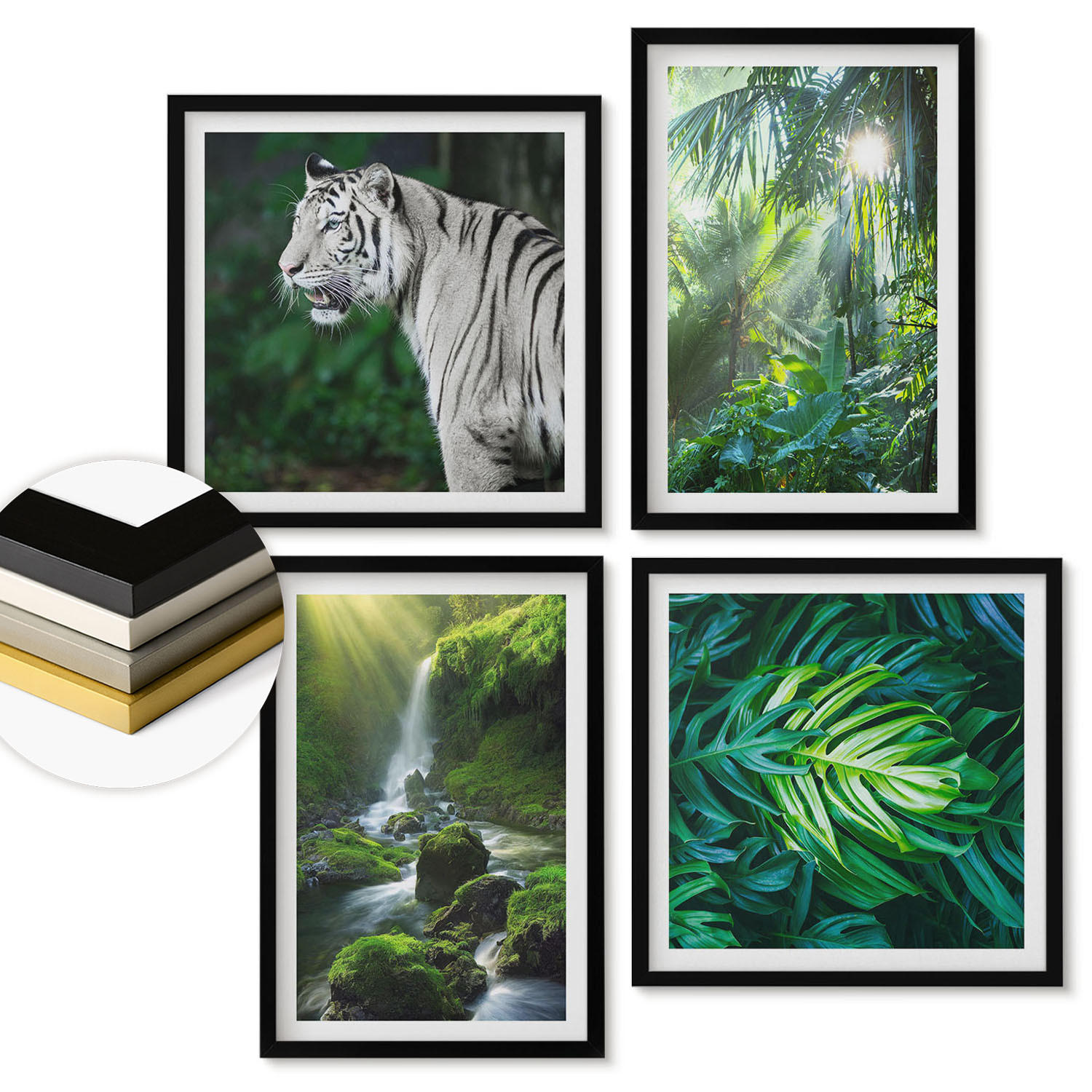 ArtPrintCave Wandbilder Schwarz 50x50 cm