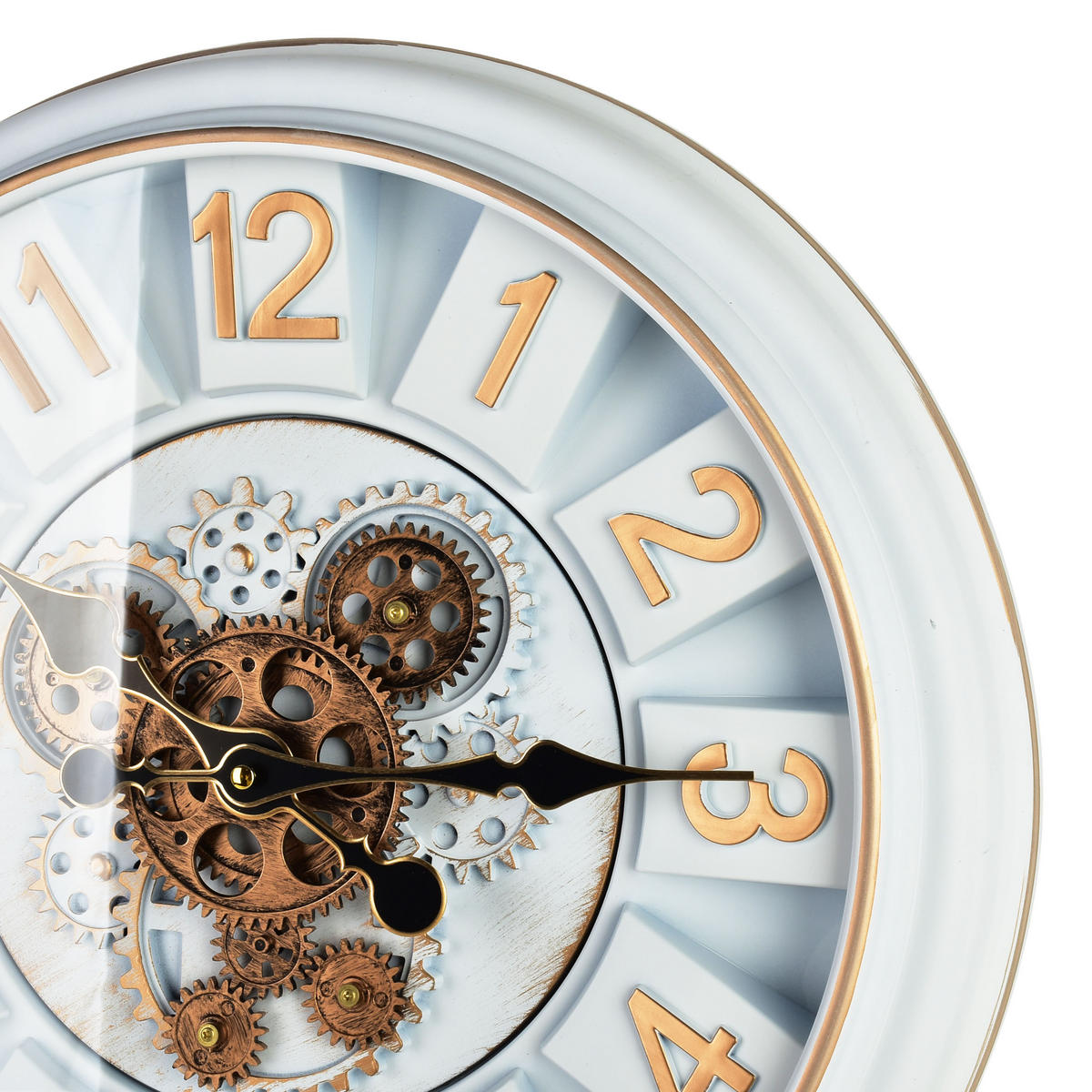 WANDUHR Ramsey Weiß 45/7/45 cm Kunstoff - Weiß, Kunststoff (45/45/7cm) - Mondex