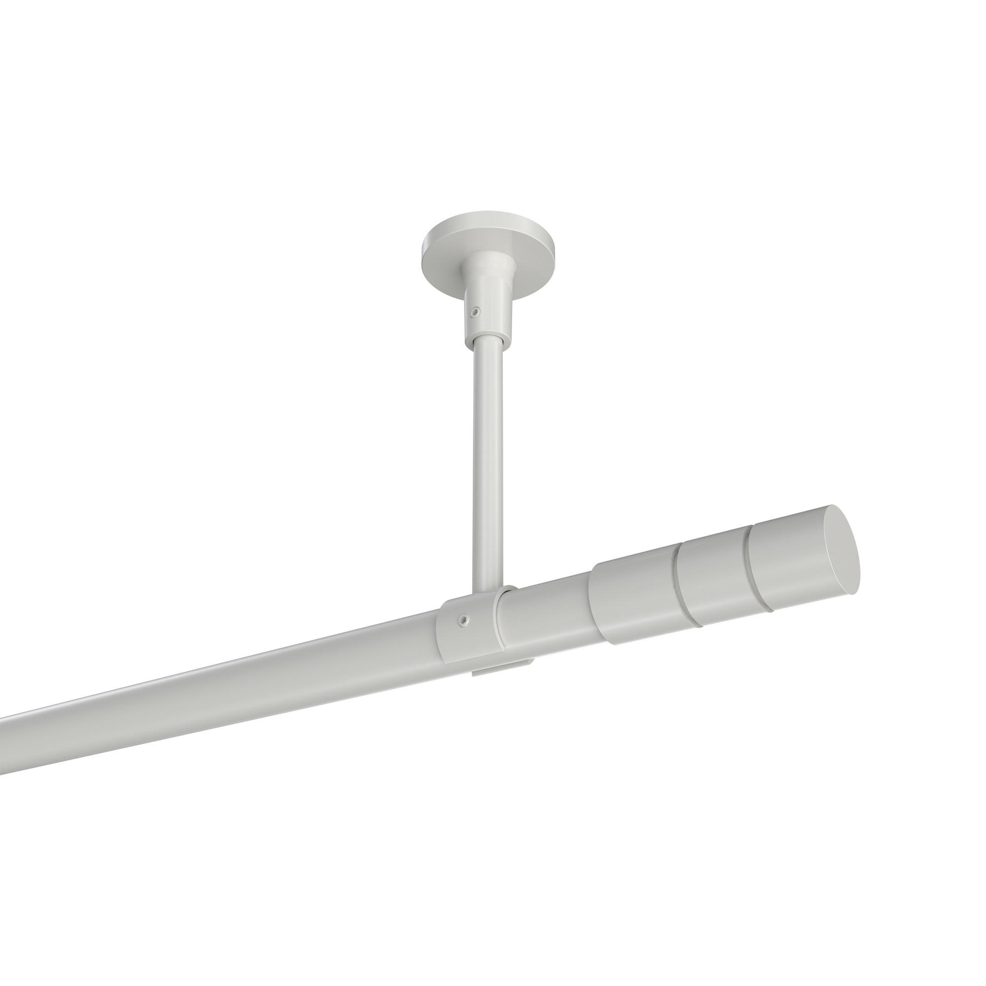 GARDINENSTANGEN-SET Sonette Elanto 100 cm, 1-läufig, 20 mm Ø Weiß - Weiß, Metall (100cm) - INTERDECO