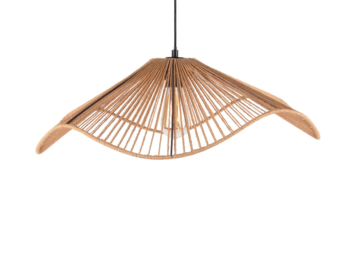 HANGELAMPE Sombra 62/62/19 cm - Naturfarben, Naturmaterialien (62/62/19cm) - Leitmotiv