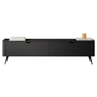 TV-ELEMENT Lante 200 2D - Dunkelgrau/Schwarz, Holzwerkstoff/Metall (200/52/38cm) - MIRJAN24