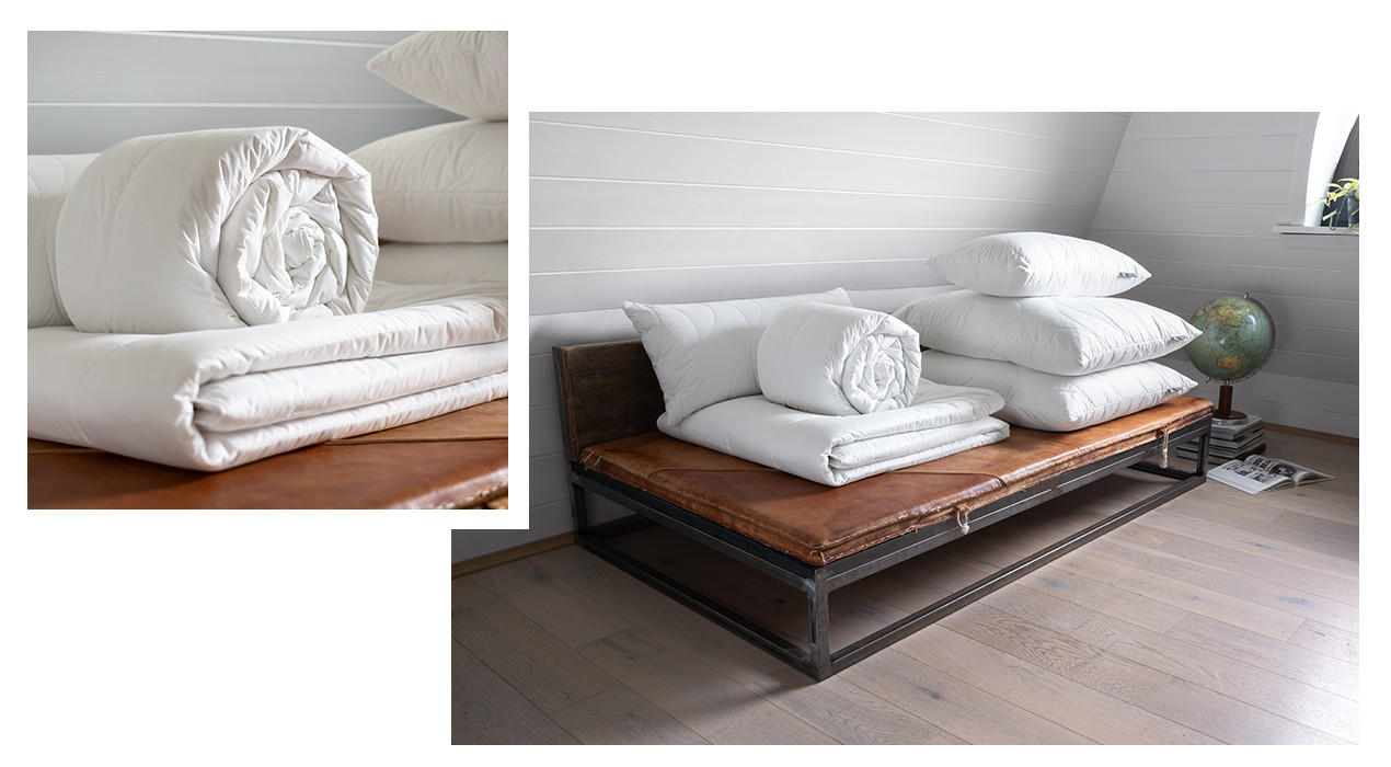 CENTA-STAR - Regeneration Inspiration, Bettdecke und Kissen auf Schlafsofa