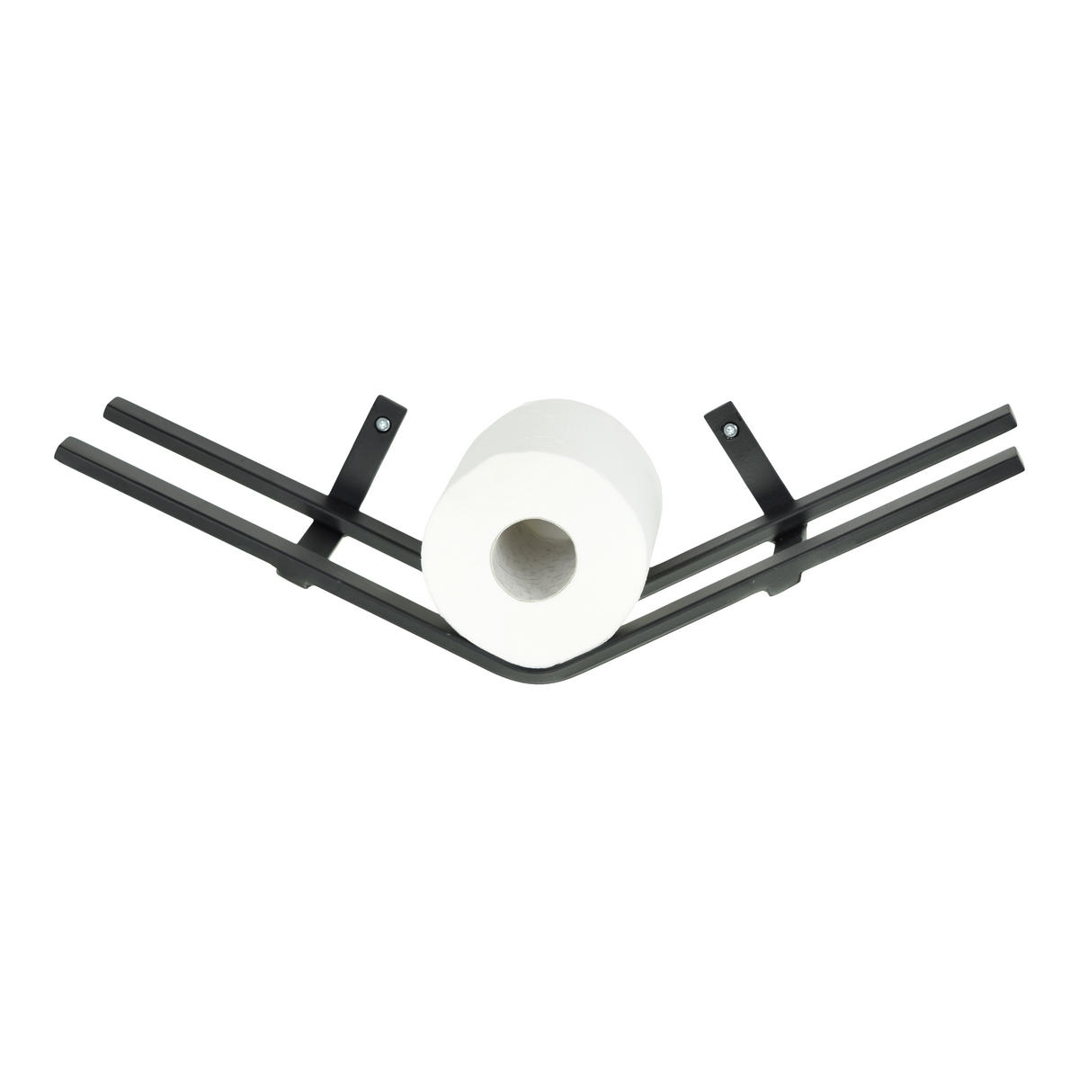 ERSATZROLLENHALTER Jef Schwarz - Schwarz, Metall (51/13/10cm) - LOFT42