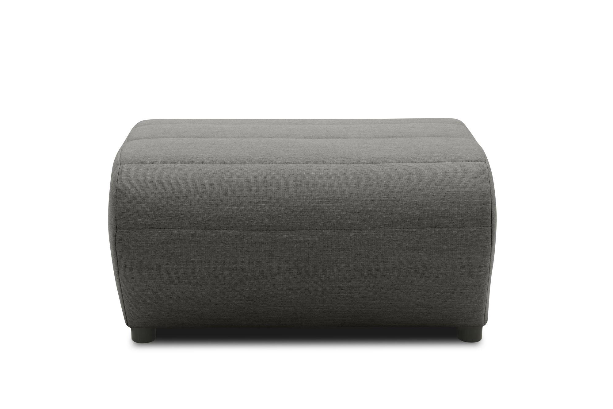 GARTENLOUNGE-HOCKER Boudicca 73x40x63 mit Outdoorbezug in anthrazit - Anthrazit, Kunststoff (73/40/63cm) - 58aufmkessel