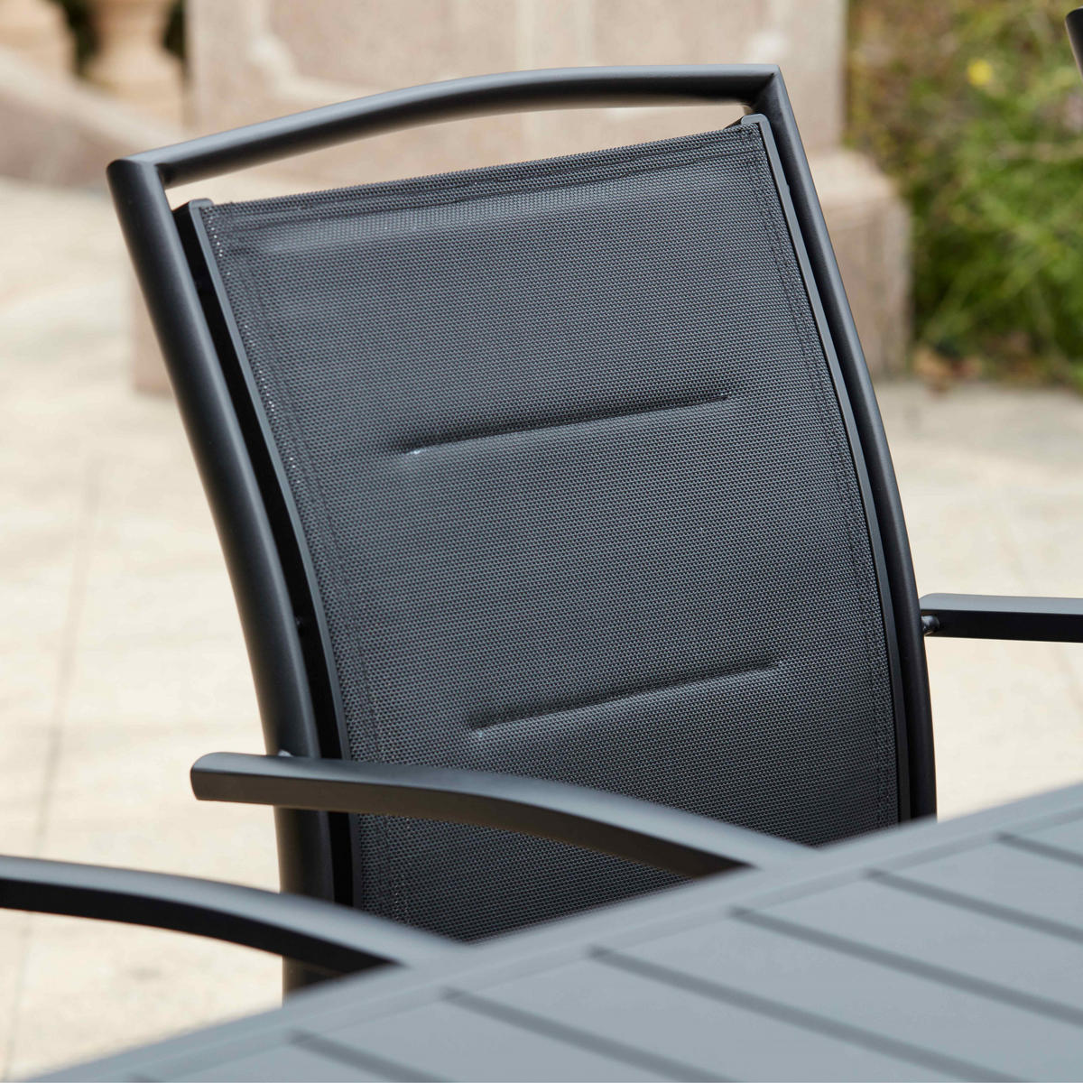GARTENSTUHL 2-tlg., Schwarz - Schwarz, Metall (66/90/57cm) - Oviala