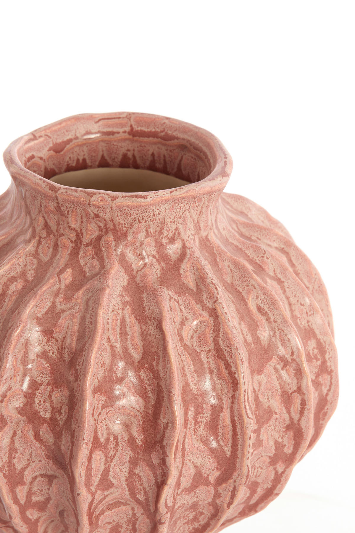 VAZE Hakone Rot 24/24/28.5 cm - Rot, Keramik (28.5cm) - Light & Living