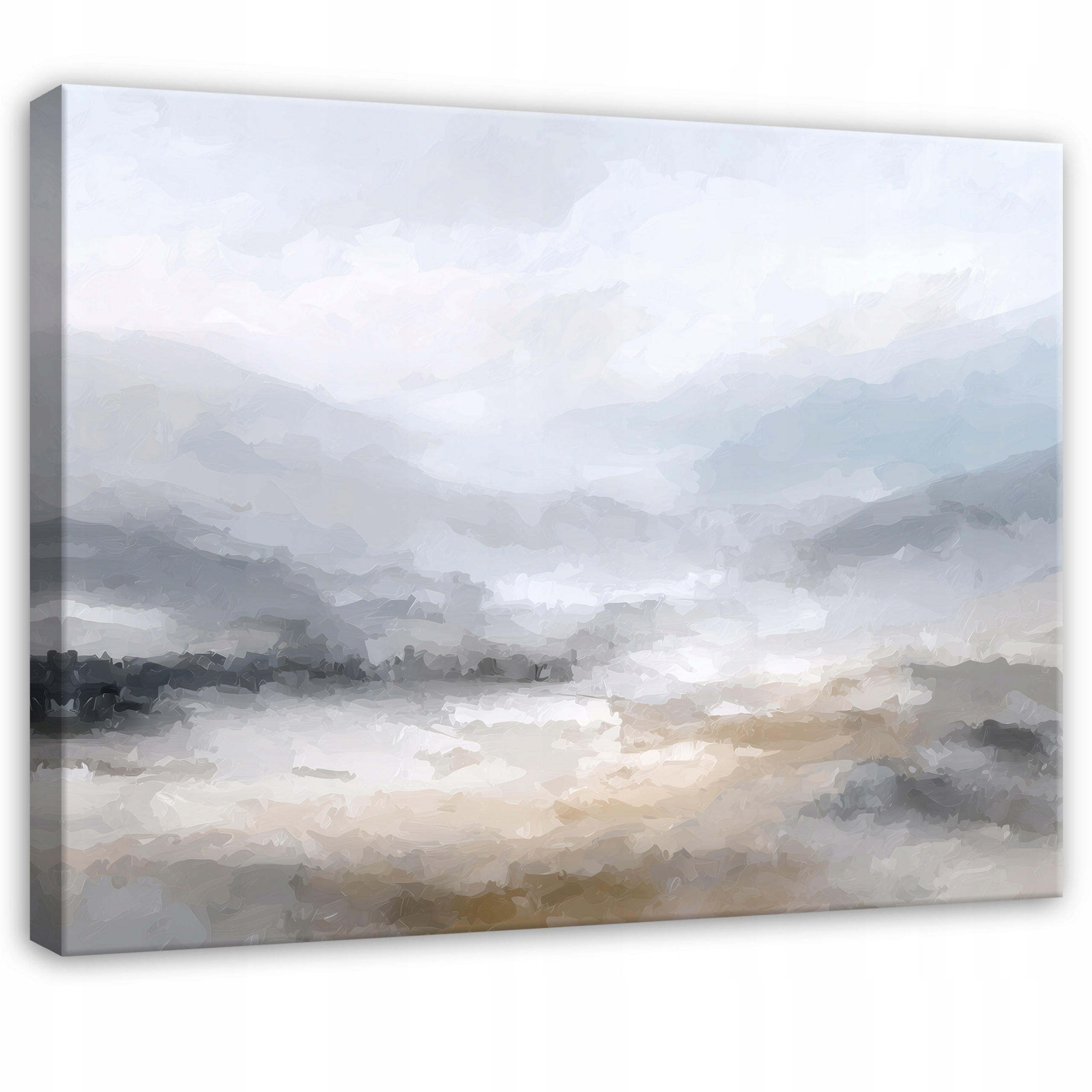 Wallarena ABSTRAKTNÍ tisk na plátně akvarel šedá 60x40 cm