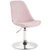 ESSZIMMERSTUHL Samt pink - Chromfarben/Pink, Textil/Metall (48/76/57cm) - CLP