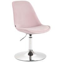 ESSZIMMERSTUHL Samt pink - Chromfarben/Pink, Textil/Metall (48/76/57cm) - CLP