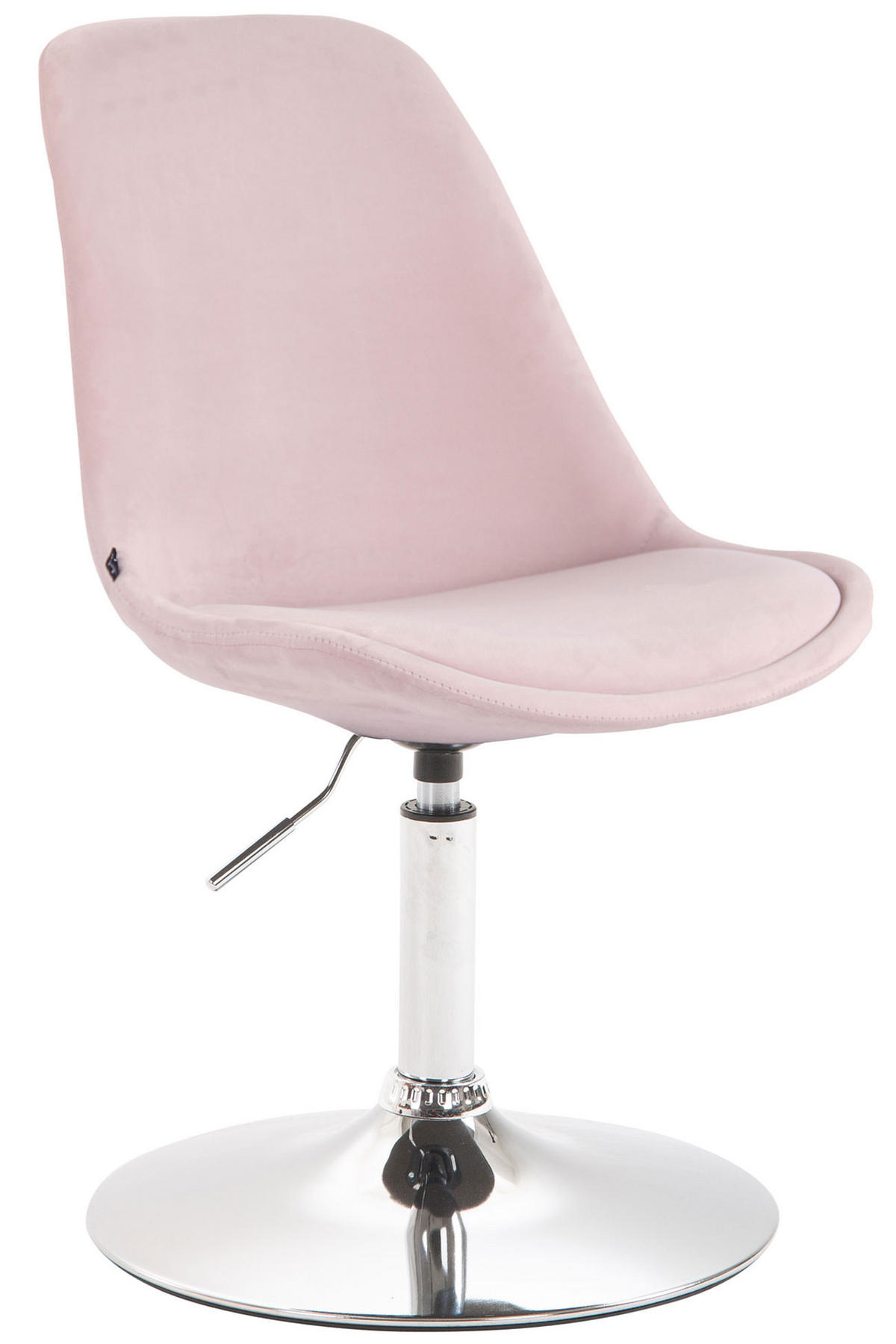 ESSZIMMERSTUHL Samt pink - Chromfarben/Pink, Textil/Metall (48/76/57cm) - CLP