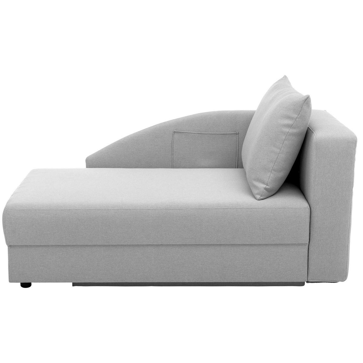 RECAMIERE Armlehne links Kalila Bezug Flachgewebe Kunststoff / hellgrau - Grau, Kunststoff (154/86/93cm) - 58aufmkessel