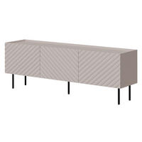 TV-LOWBOARD Lucca 165 3D - Kaschmir/Schwarz, Holz/Holzwerkstoff (166/59/40cm) - MIRJAN24