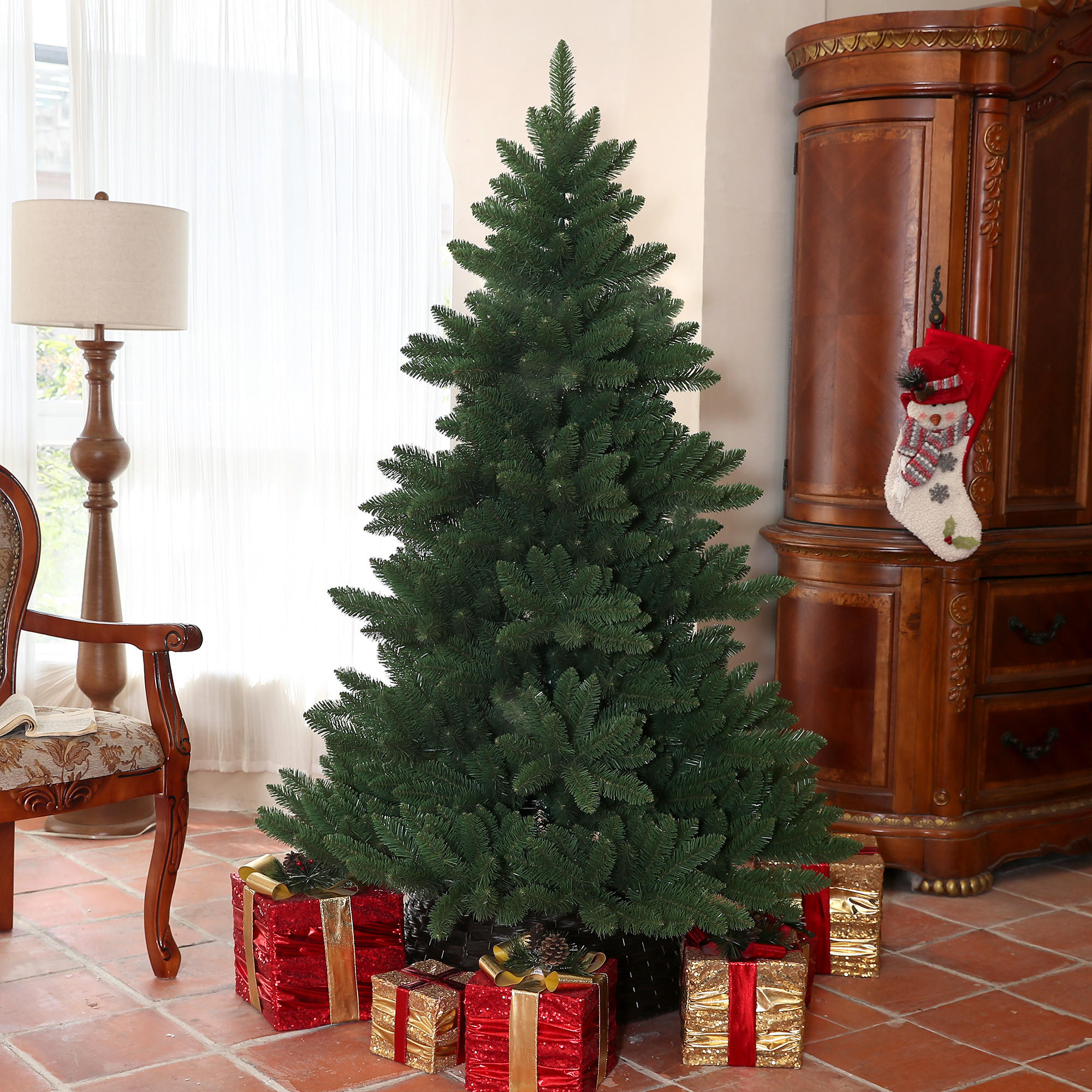 WEIHNACHTSBAUM 180 cm, Grün - Grün, Kunststoff (180cm) - HOMCOM