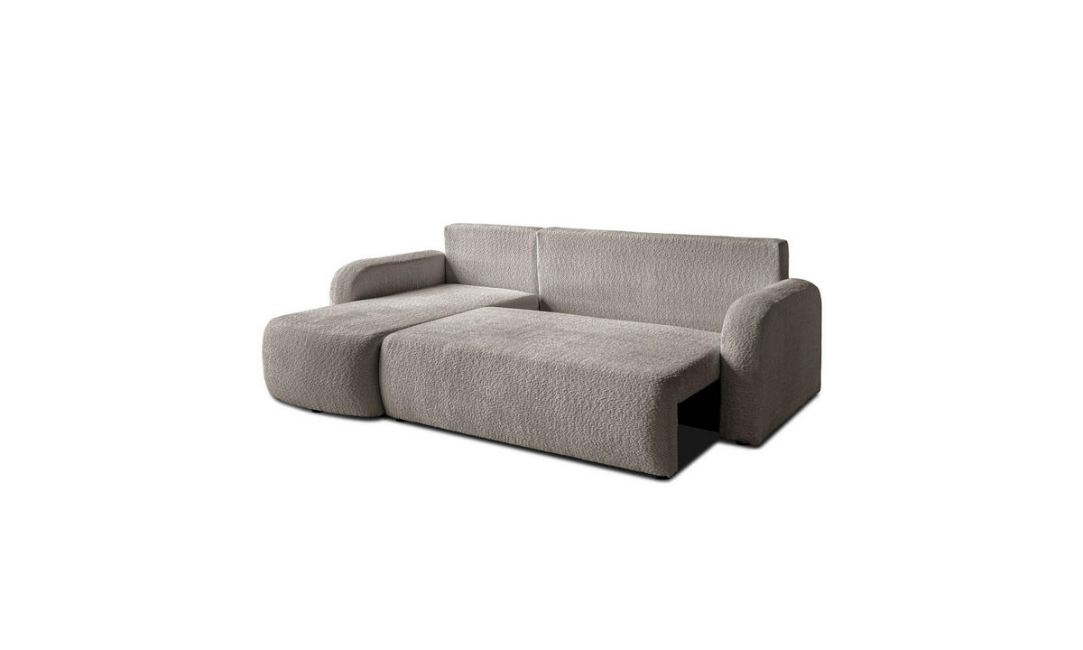 ECKSOFA PALOMA L 235/155/85 cm Coral 50 - Beige, Textil (235/155cm) - Lookway