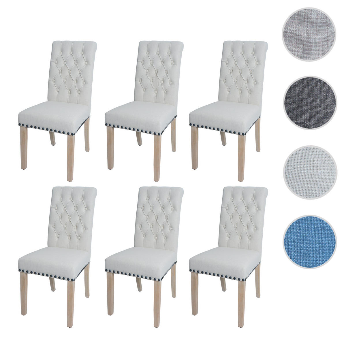 JEDÁLENSKÁ stolička Biela - biela, textil (45/100/60cm) - MCW