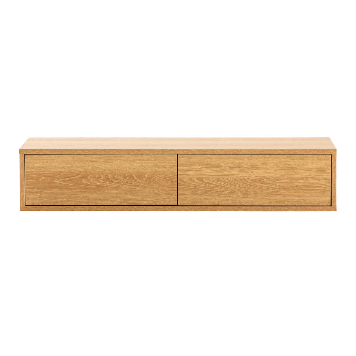 KONSOLENTISCH schwebender Auri 2 schubladen Eiche-Optik - Honigeiche, Holzwerkstoff (100/20/30cm) - VS Venta-stock