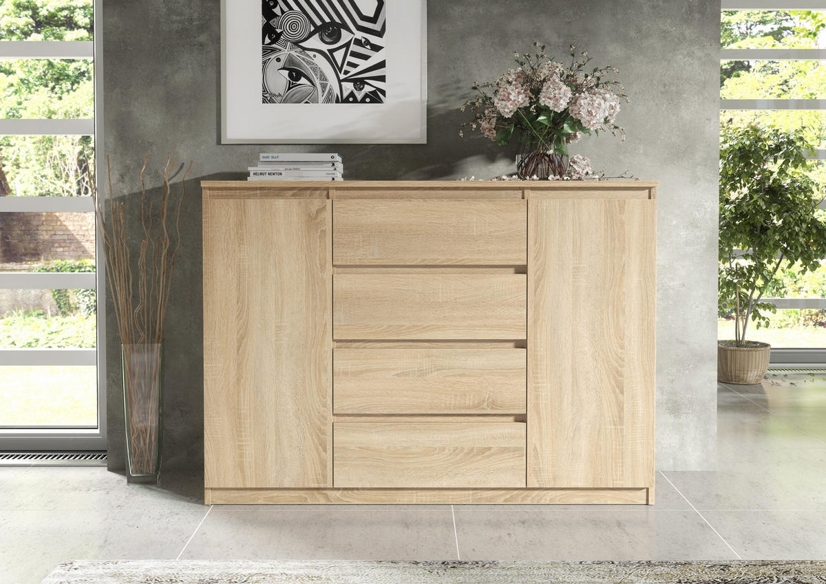 KOMMODE Sonoma 139/102/39 - Sonoma Eiche, Holzwerkstoff (139/102/39cm) - RAUMHIRSCH FURNITURE
