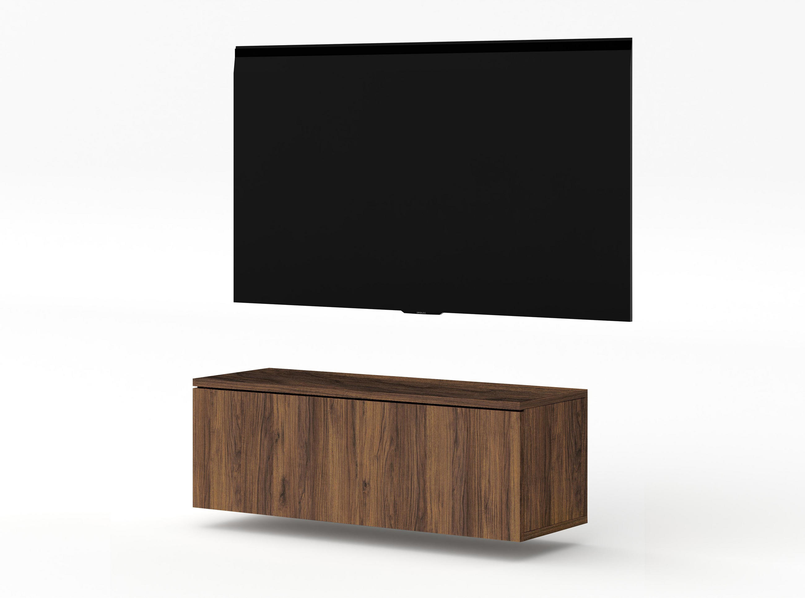 LOWBOARD Loriano 100 Nussbaum Warmia 100/34/32 cm – TV Board - Nussbaumfarben, Holzwerkstoff (100/34/32cm) - AX Living