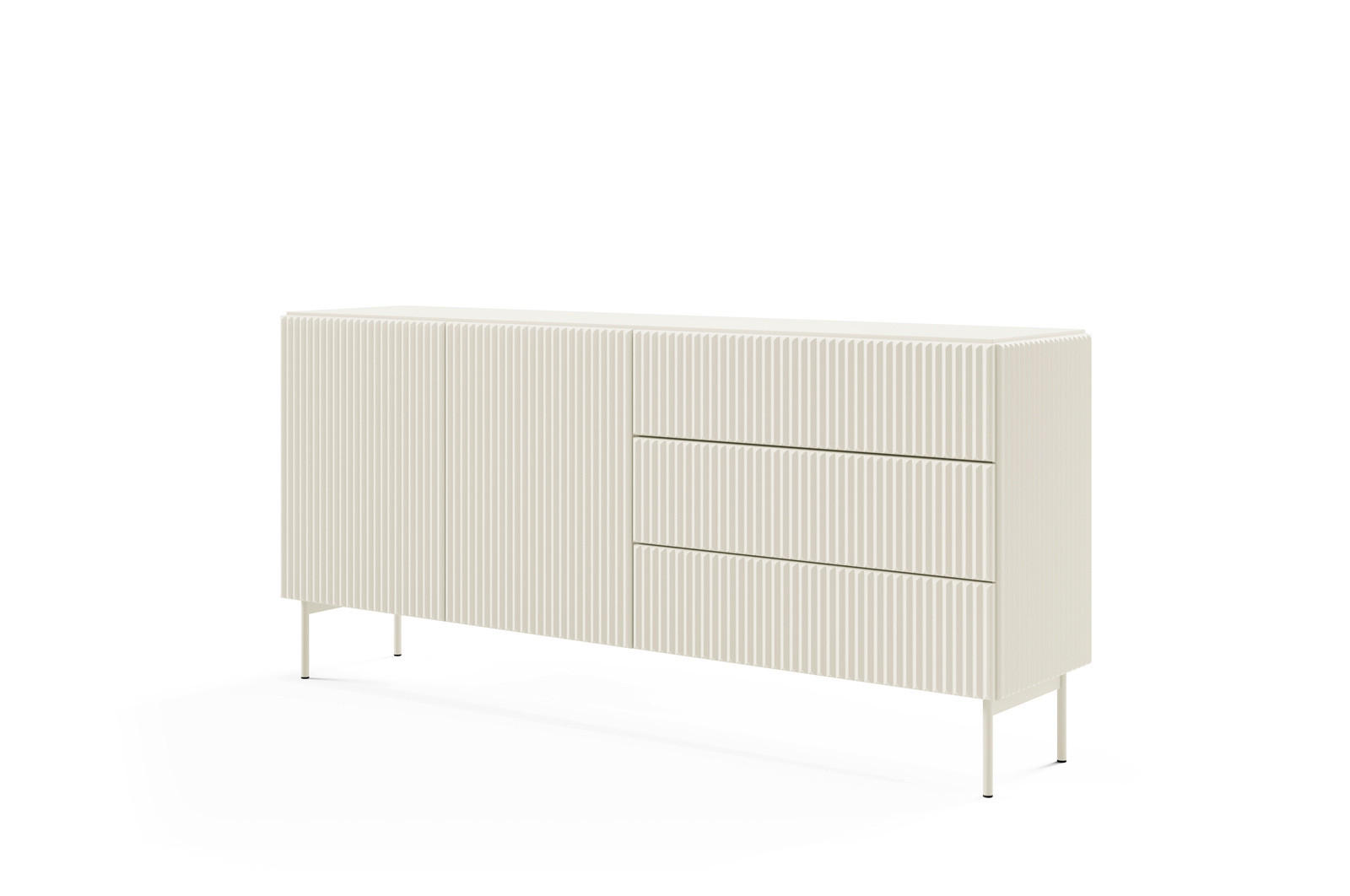 SIDEBOARD MUTI 177 cm Kaschmir - mit 2 Türen (links) und 3 Schubladen (rechts) - Kaschmir, Holz/Holzwerkstoff (177/81/40cm) - Ravio