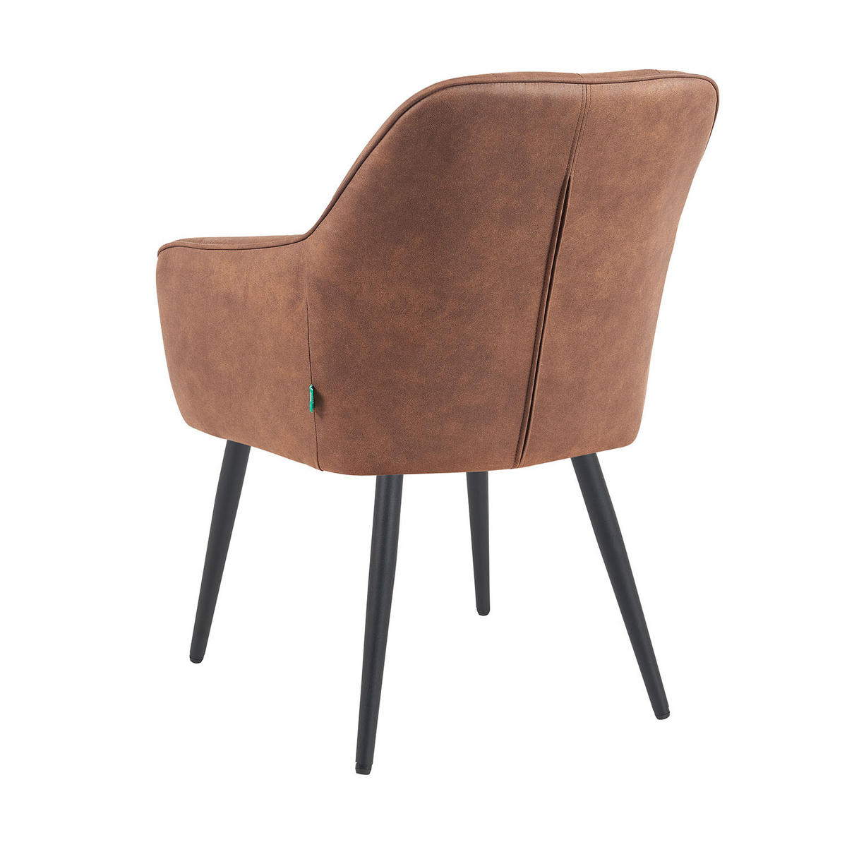 ESSZIMMERSTUHL Mika-Pia - Schwarz/Braun, Textil/Metall (60/87/65cm) - DUBI Möbel