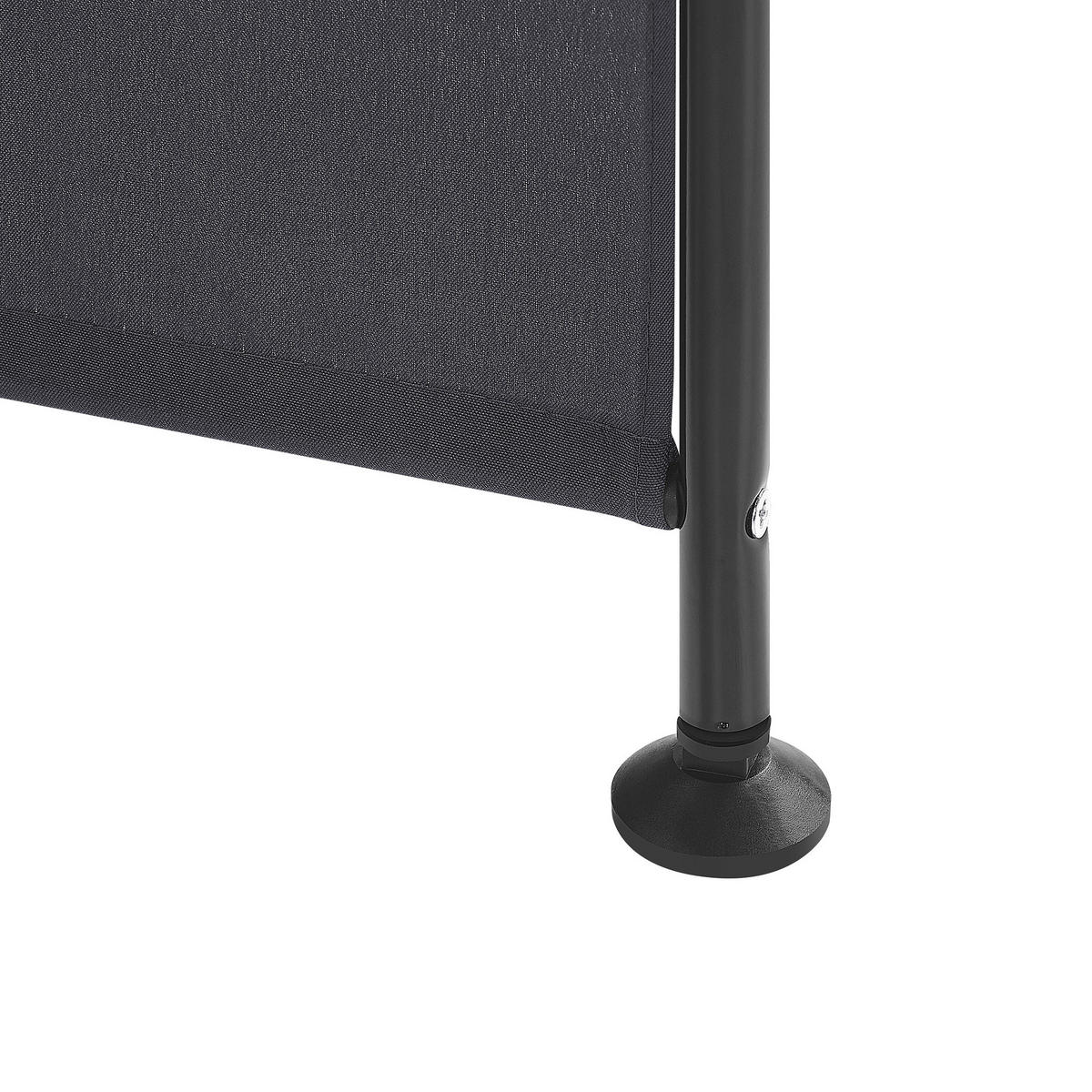 SEPARATOR DE CAMERĂ 3 piese gri 160/170 cm Narni - gri închis/gri, material textil (161/170/2cm) - Beliani