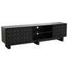 TV-SCHRANK, Schwarz - Schwarz, Holz (40/58/200cm) - Oviala