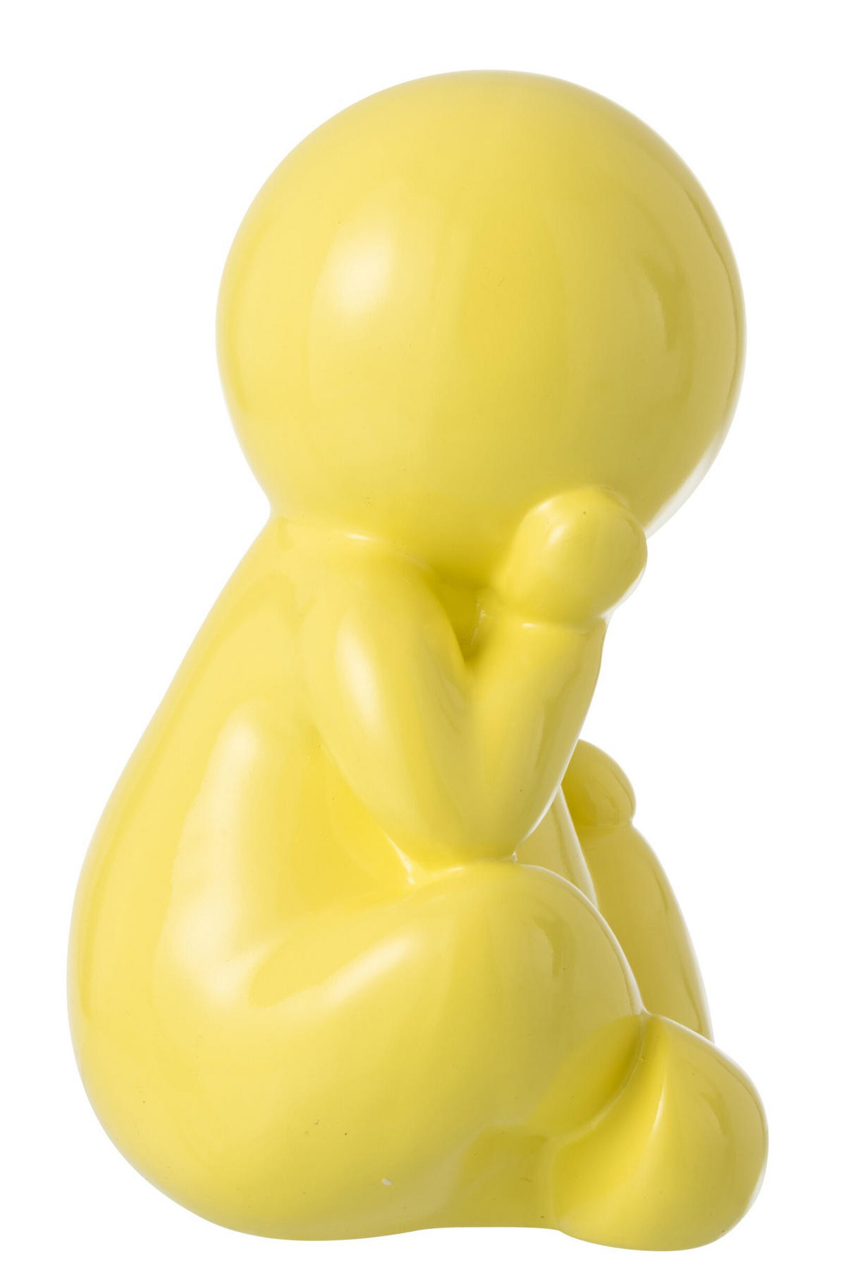 FIGUR MARCEL Gelb - Gelb, Glas/Naturmaterialien (22.5/35.5/25cm) - J-Line