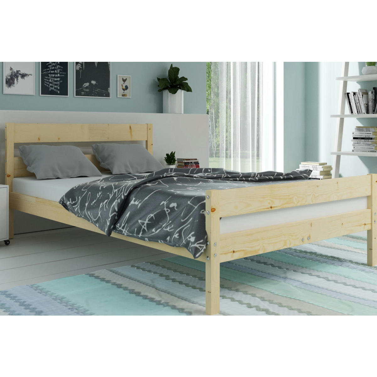 BETT Orbis Naturholz, mit Lattenrost - Naturfarben, Holz (140/200cm) - Interbeds
