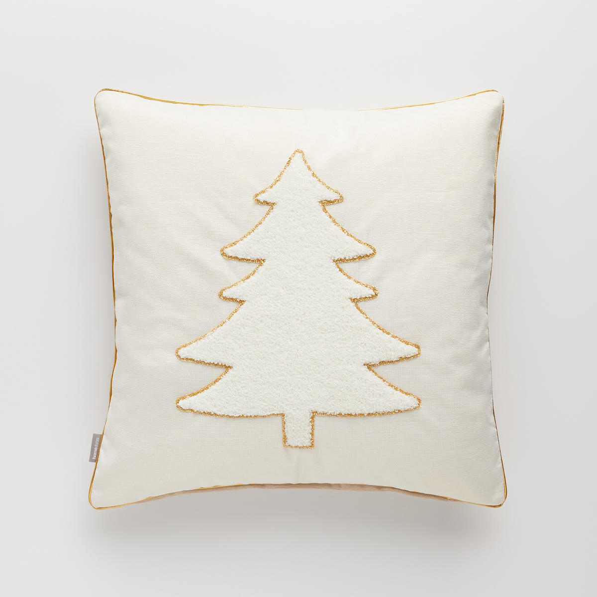 KISSENBEZUG Medis, 45x45cm, Ecru, Weihnachten Kissenhülle, Weihnachtsdeko, Christmas, Weihnachtsmotiv Sofakissen Dekokissenbezuge - Ecru, Kunststoff (45/45cm) - home&you