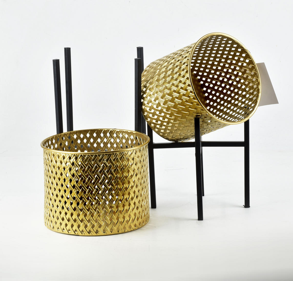 BLUMENTÖPFEN Swen Gold 20/20 cm Metall - Goldfarben, Metall (20cm) - Mondex