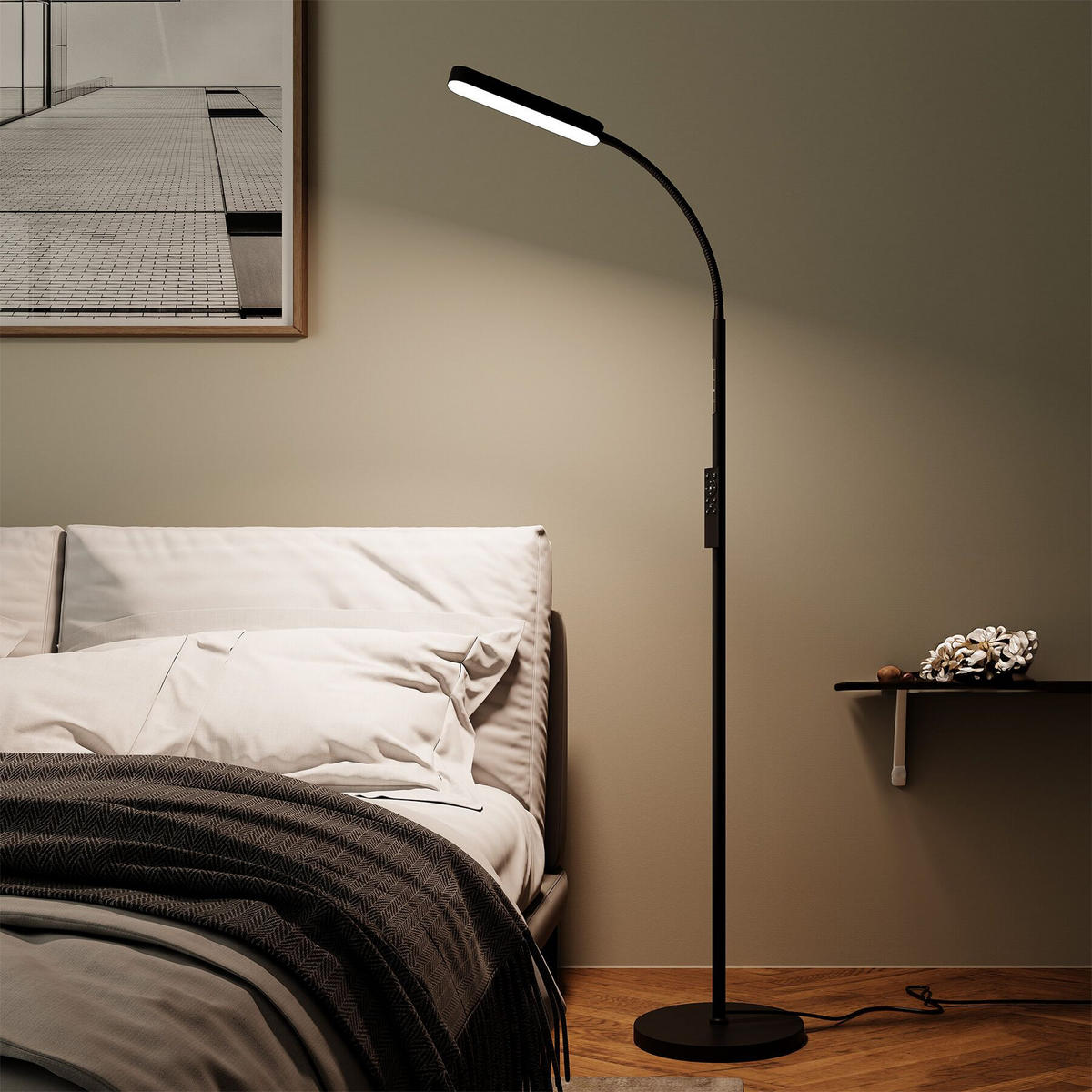 STEHLAMPE Prisma,22 x 176 cm,schwarz - Schwarz, Metall (22/22/176cm) - tectake