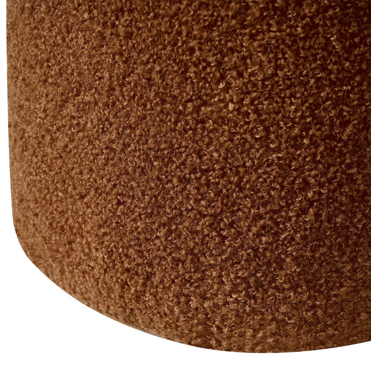POUF Bouclé Goldbraun Mancos - Goldfarben, Textil (41/44/35cm) - Beliani