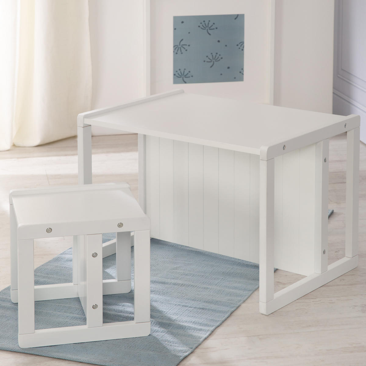 KINDERSITZGRUPPE - Weiß, Holzwerkstoff (57/30/44cm) - Roba