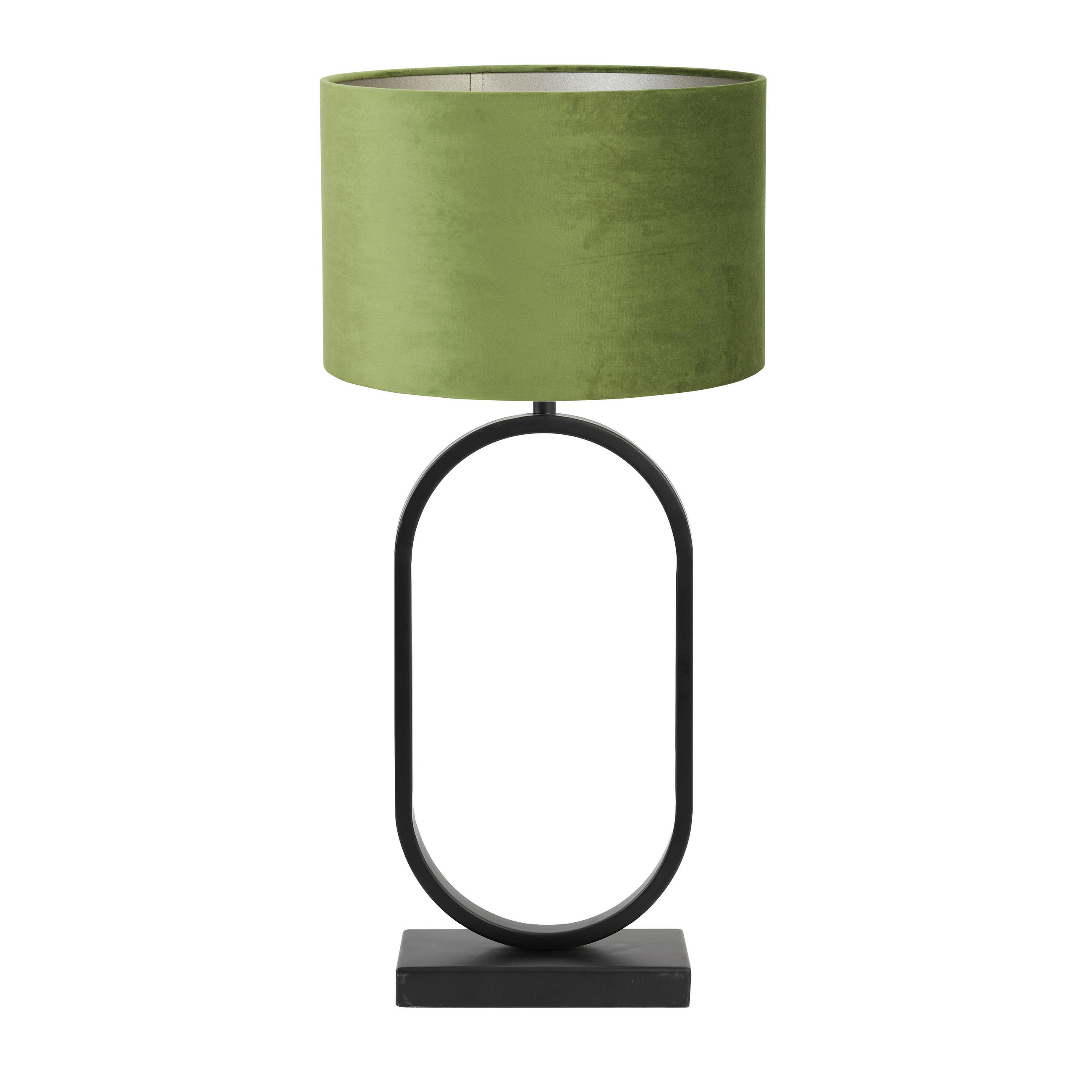 TISCHLEUCHTE Jamiri/Velours Schwarz, Dunkelgrün 30/30/67 cm - Dunkelgrün/Schwarz, Metall (30/30/67cm) - Light & Living