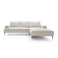 ECKSOFA DUNA Beige Kordstoff - Beige, Holz (275/173cm) - MASSENO